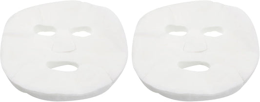 100 Pcs DIY White Color Natural Spa Skin Care Skin Fiber Paper Pre-cut Facial Paper Sheet Facial Mask