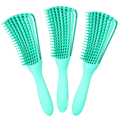 3 Pack Hair Detangler Brush for Afro America/African Textured 3a to 4c Kinky Wavy/Curly/Coily/Wet/Dry/Oil/Thick/Long Hair, Detangling Brush for Natural, Exfoliating Your Scalp for Beautiful