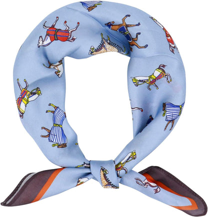100% Mulberry Silk Scarf-Women's 21''/27''Square Silk Hair Head Scarf Neckerchief with Gift Packaged