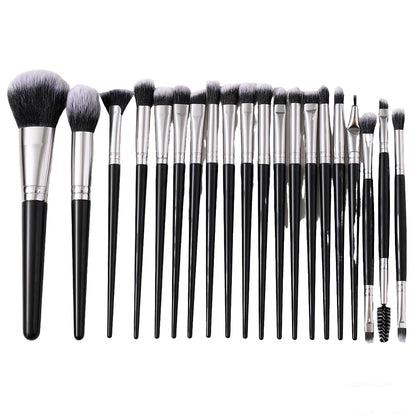 Pack of 20pcs Cosmetic Eye Shadow Sponge Eyeliner Eyebrow Lip Nose Foundation Powder Makeup Brushes Sets (purple)