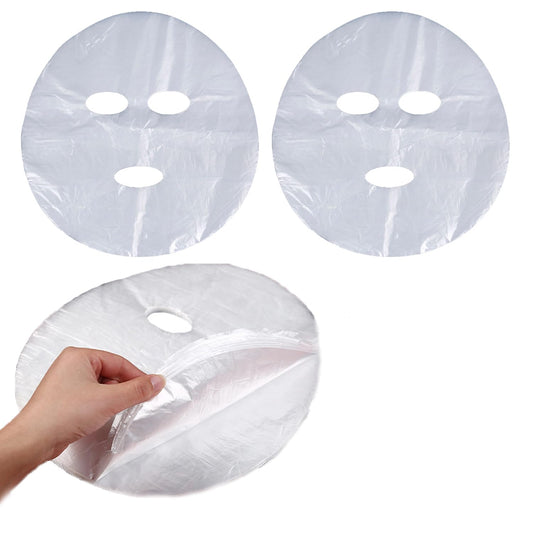 400 Pack Plastic Facial Mask Disposable Sheet Mask Wrap Face Moisturizer Mask DIY Forehead Wrinkle Patches for Clay Face Creams Mud Mask Collagen Moisturizing Cream Night Lotion Absorbing