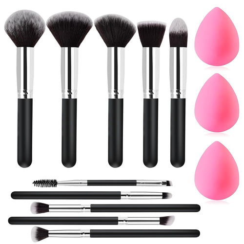 Makeup Brushes Set Gifts for Women, Christmas Stocking Stuffers for Women Teen Girls Wife Sister 13 Pcs Premium Kit with Foundation Concealer Blush Sponge Professional Beauty Blenders Accessories