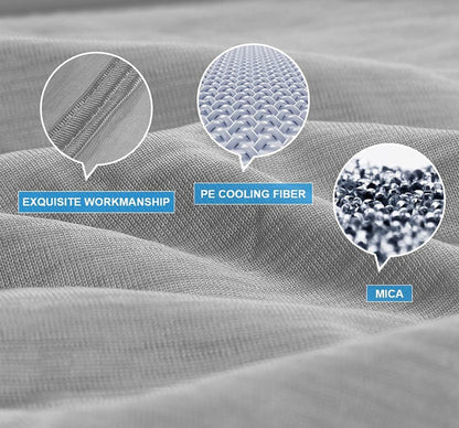 ULTRA SILKY-SOFT Cooling Blanket, Ultra Soft Summer Throw Blanket, Blue or Gray, Breathable Cotton Back, For Hot Sleeper, Gift For Father
