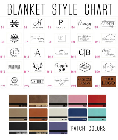 Jumbo Chunky Knit Blanket: Personalized Throw with Engraved Leather Patch