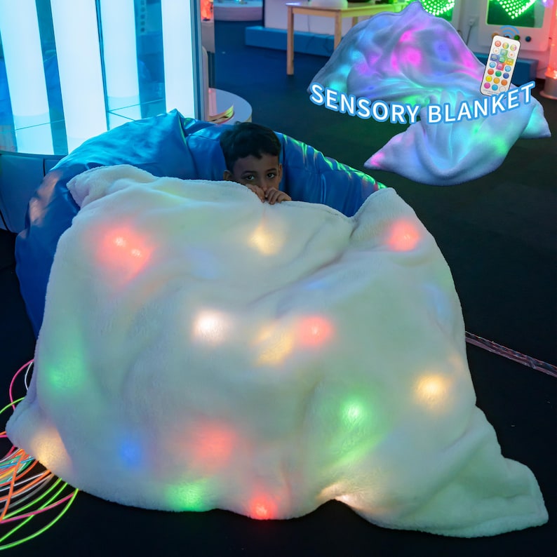 Large Sensory Blanket: 2.8kg Weighted Throw for Anxiety Relief, Soft Cozy Autism & ADHD Support