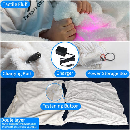 Large Sensory Blanket: 2.8kg Weighted Throw for Anxiety Relief, Soft Cozy Autism & ADHD Support
